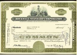 1964  Aktie  Hist. Wertpapier  -  Rockwell Standard Corporation   -  2 Shares - Elettricità & Gas