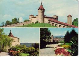 CPSM SCHAFFHOUSE (Suisse- Schaffhausen) - Chateau Munot : 3 Vues - Schaffhouse