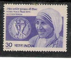 INDIA 1980 Mother Teresa, Noble Prize Winner UHM (**) - Ungebraucht