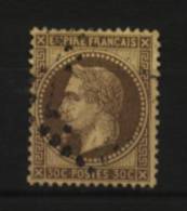 France   N°  30 Oblitéré  Cote 20 € Au Quart Cote - 1863-1870 Napoleon III With Laurels