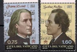2011 Vatikan  Mi. 1726-7 **MNH   200. Geburtstag Von Franz Liszt; 100. Todestag Von Gustav Mahler - Unused Stamps
