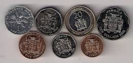 Jamaica 7 UNC Coins 1991-2008 Set - Jamaique