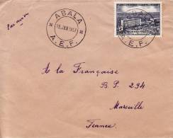 ABALA > DJAMBALA - CONGO - 1957 - AFRIQUE - COLONIE FRANCAISE - HOPITAL DE BRAZZAVILLE MOYEN CONGO - LETTRE PAR AVION - Covers & Documents