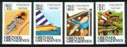 Grenada, Grenadines : J.O. Séoul 1988, 4 Timbres Neufs** Dentelés, Cyclisme, Voile, Gymnastique, Equitation, Cheval - Summer 1988: Seoul