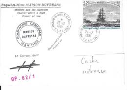 8775  MARION DUFRESNE - OP 82-1- St PAUL&AMSTERDAM - Cartas & Documentos