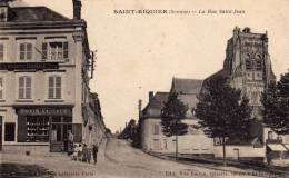 SAINT RIQUIER  (Somme)  -  La Rue Saint Jean  -  Epicerie Boivin Vasseur - Saint Riquier