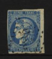 France   N°  46 B Oblitéré  Cote 25 € Au Quart Cote - 1870 Ausgabe Bordeaux