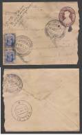 BURMA   1941  1A  POSTAL STATIONARY ENVELOPE  UPRATED..GYOBINGAUK..TO INDIA # 33509 - Birmanie (...-1947)