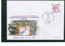 Kroatien / Croatia 2000 Europa Handballmeisterschaft Sonderstempel - Hand-Ball