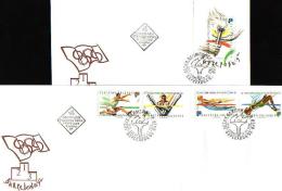 BULGARIA / BULGARIE 1992 -  Ol.S.Gm´s - Barcelona´92 -  3 FDC - Zomer 1992: Barcelona