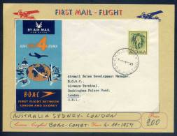 AUSTRALIA - FIRST FLIGHT SYDNEY LONDON - V6193 - First Flight Covers