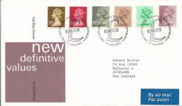 1982  New Definitive Values Set Of 6 FDI 27 Jan 1982 Edinburgh Typed Address To NZ Official Post Cover - 1981-1990 Decimal Issues