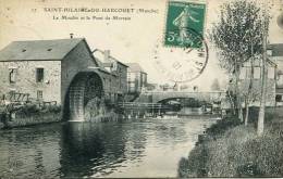 N°22975 -cpa Saint Hilaire Du Harcouet -le Moulin Et Le Pont De Mortain- - Watermolens