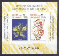 CEPT / Europa 2006 Turquie Adm.Chypre N° 24 A ** L'intégration > Bloc Feuillet Non Dentelé - 2006