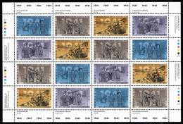 Canada MNH Scott #1348a Sheet Of 16 40c Second World War - 1941 - Volledige & Onvolledige Vellen