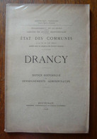 Drancy Notice Historique Et Renseignements Administratifs - État Des Communes à La Fin Du XIXe Siècle Publié Sous Les Au - Ile-de-France