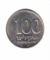 ISREAL    100  SHEQALIM  1985  (KM # 143) - Israele