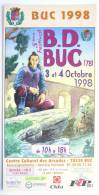 DEPLIANT Flyers Programme FESTIVAL BD DE BUC 5 - TADUC - CHINAMAN 1998 - Advertentie