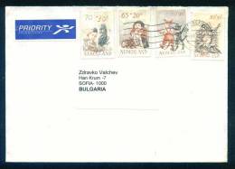 114491 / Envelope 2001 BIRD CAT RABBIT  Parrot Netherlands Nederland Pays-Bas Paesi Bassi TO BULGARIA - Cartas & Documentos