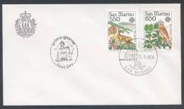 EUROPA CEPT 1986 FDC SAN MARINO - PROTEZIONE NATURA E AMBIENTE - 202 - 1986