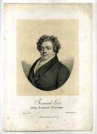 - PORTRAIT DE BERNARD-LEON . (theatre Du Gymnase Dramatique) . LITHO DU  XIXe S. SUR CHINE APPLIQUE . - Teatro, Travestimenti & Mascheramenti