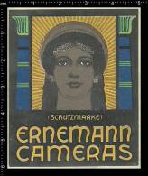 Old Original German Poster Stamp(advertising Cinderella)Ernemann Cameras - Camera,photo Equipment,Fotografie,photography - Photographie