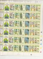 LES FABLES DE LA FONTAINE  FEUILLE DE 36 TIMBRES A 2,80 - Feuilles Complètes