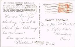 Postal SAINTE ANNE De BEAUPRE (Quebec) Canada 1969. Chateau Frontenac - Lettres & Documents