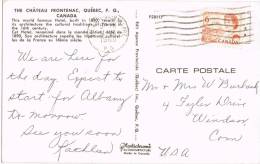 Postal SAINTE ANNE De BEAUPRE (Quebec) Canada 1969. Chateau Frontenac - Cartas & Documentos