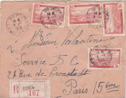 Bone - Algérie Recommandé Avec étiquette Et Griffe 1948 - Lettre - - Storia Postale