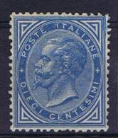 Italy: 1877 S27 Mi 27, MH No Gum, 10 C Azzuro - Mint/hinged