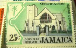 Jamaica 1980 Christmas Churches Of Kingston Church Of Redeemer 25c - Used - Jamaica (1962-...)