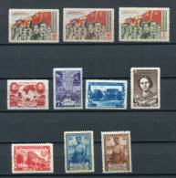 Russia 1950 Sc 1488-0,1497-9,1508-9,1510-1  MH Complete Sets CV $200 - Neufs