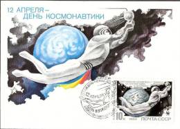 Space USSR 1984  Cosmonautics Day Stamp Maxicard (Moskow I) - UdSSR