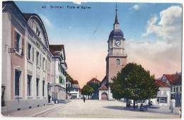 St.Imier - Poste Et Eglise              Ca. 1910 - Saint-Imier 