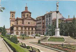 Cp , ESPAGNE , PAMPLONA , Eglise De Saint-Laurent Et Monument à L'Immaculée - Navarra (Pamplona)