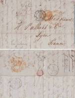 Great Britain, Prephilately Letter, London Paid Postmark, Sent To Lyon, Various Postmark - ...-1840 Precursores