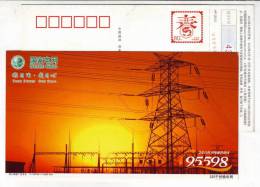 220 KV Electric Transmission Tower,Network,Your Power Our Care,CN12 State Grid Power Supply Advert Pre-stamped Card - Electricity