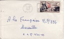 LIBREVILLE - GABON - AFRIQUE - COLONIE FRANCAISE - SAVORGNAN DE BRAZZA - POSTE AERIENNE - FLAMME - LETTRE AVION - Cartas & Documentos