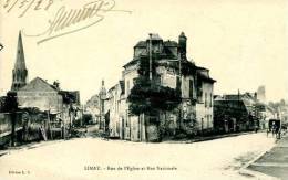 N°23073 -cpa Limay -rue De L'église Et Rue Nationale- - Limay