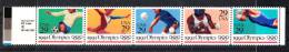 U.s.a.   -  1992. Olimpiadi " Barcellona '92 ".  Soccer, Volley, Boxe, Gymnastic.Complete Set Strip With  ZIP Code.  MNH - Zomer 1992: Barcelona