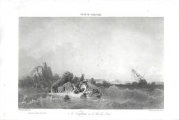 : Réf :GR-12-0104  : Ile De Sein  : Gravure Au Format 19 Cm X 27.5 Cm - Ile De Sein