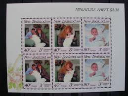 New Zealand 1081/3 KB/sheet **/MNH, Gesundheit Der Kinder: Prinz Andrew Und Familie - Blocks & Kleinbögen