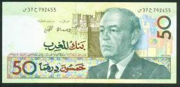 MOROCO , 50 DIRHAMS 1987 , P-64a , AUNC - Marokko