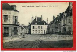 * CHATILLON COLIGNY-Grande Rue.Place Du Marché(CAFE,Enfants)-1923(Voir Les 2 Timbres) - Chatillon Coligny