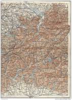 Carte Géographique Ancienne SUISSE 1850 - échelle 1/1 000 000 / Gravé Et Imprimé Par Wagner Et Debes Leipzig - Geographical Maps
