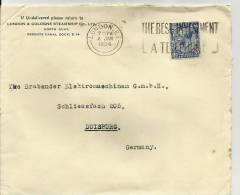 =GB CV 1934 - Storia Postale