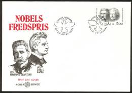 NORWAY FDC 1981 «Nobel Peace Prize Winners». Perfect, Cacheted Unadressed Cover - FDC