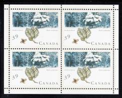 Canada MNH Scott #1283a Minisheet Of 4 39c Acadian Forest - Neufs
