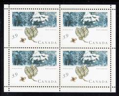 Canada MNH Scott #1283a Minisheet Of 4 39c Acadian Forest - Ongebruikt